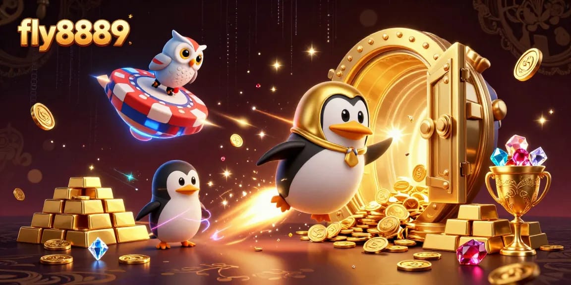 Experience thrilling wins at fly8889 with a vibrant casino adventure featuring gold and gems.
