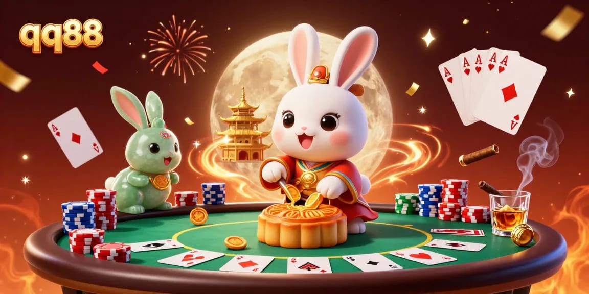 Experience the thrilling wins at qq88 with vibrant 3D illustrations of casino action and poker excitement.