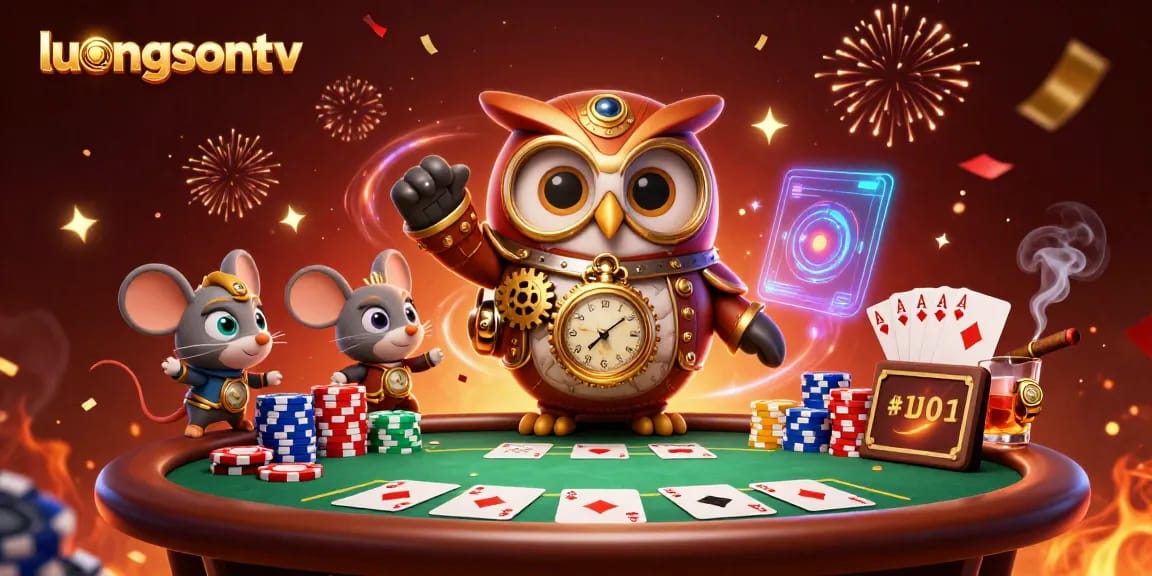 Experience thrilling gaming at luongsontv with vibrant casino elements and characters.