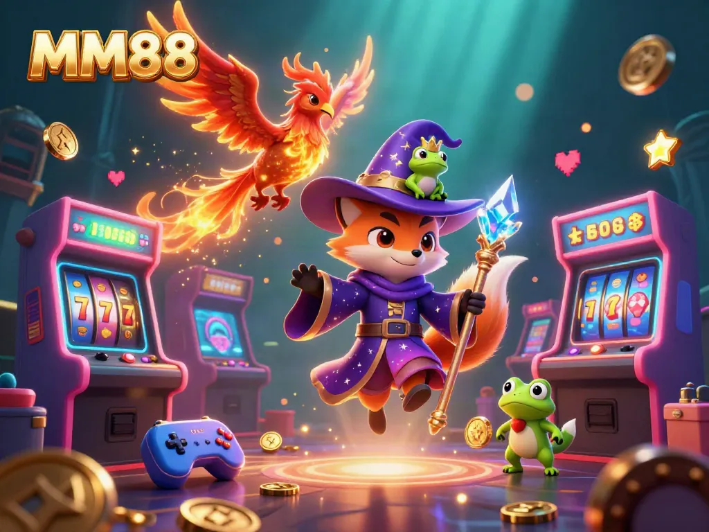 Engage in thrilling gameplay at MM88, where vibrant casino elements and magic collide.