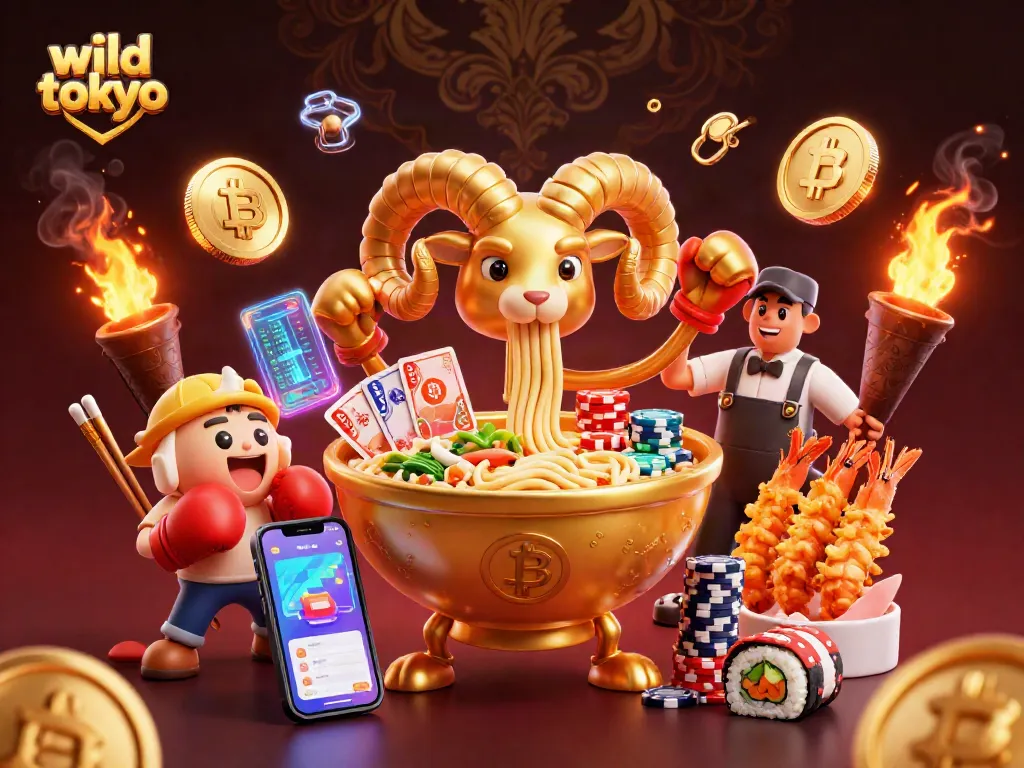 Experience wild tokyo's electrifying gambling scene with vibrant 3D cartoon characters.